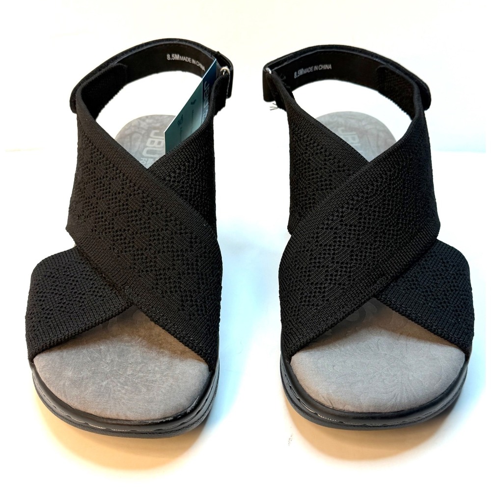 JBU Women's Alyssa Wedge Sandals Black Size 7M NWT and BOX